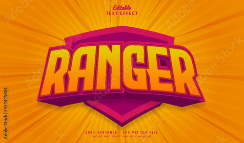 Ranger editable text effect style logo gaming