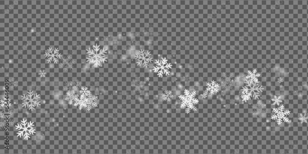 Simple falling snowflakes composition. Winter dust freeze granules. Snowfall sky white transparent background. Many snowflakes new year theme. Snow hurricane landscape. Simple falling snowflakes composition. Winter dust freeze granules. Snowfall sky white transparent background. Many snowflakes new year theme. Snow hurricane landscape.