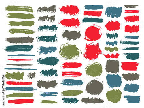 Acrylic mud daub vector batch. Hand drawn inkblot streak modern elements. Spatter blot web sticker backdrop bundle. Brushstroke paint stains design.