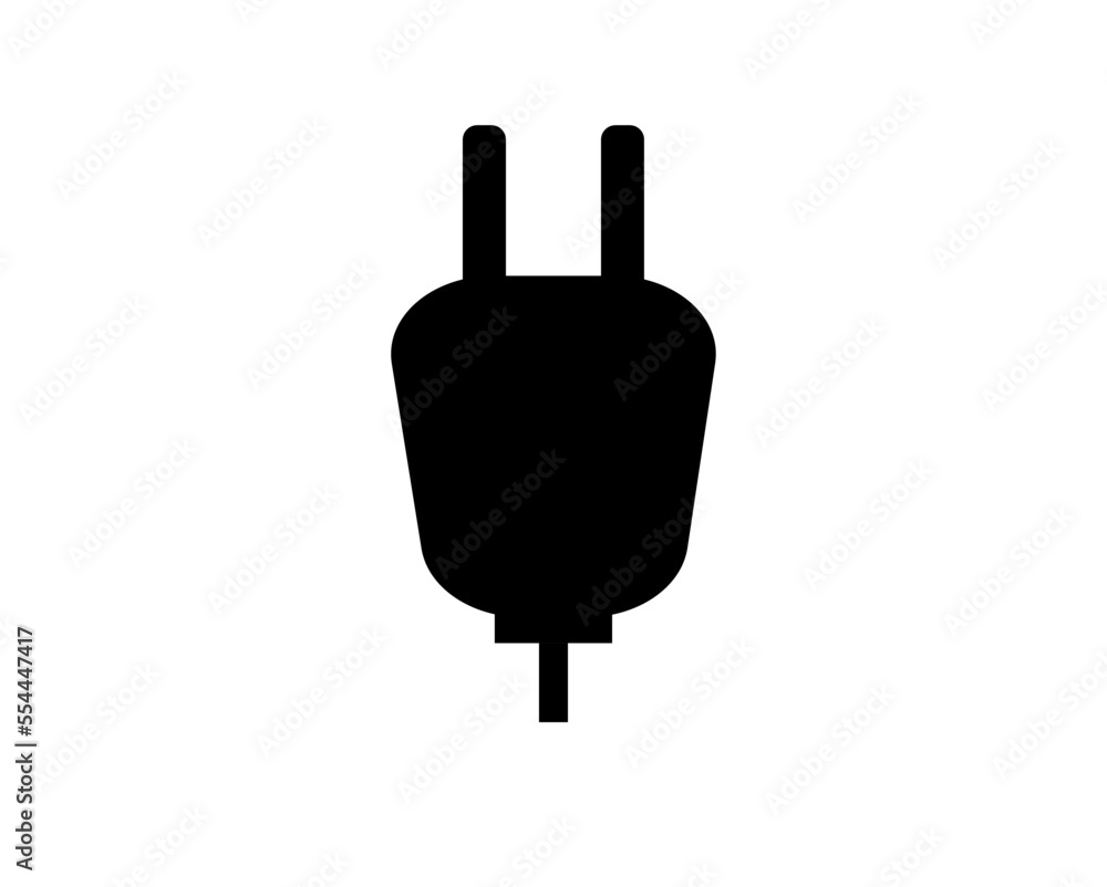 Plug icon. Vector pins for electricity and electronic devices on isolated white background Plug icon. Vector pins for electricity and electronic devices on isolated white background
