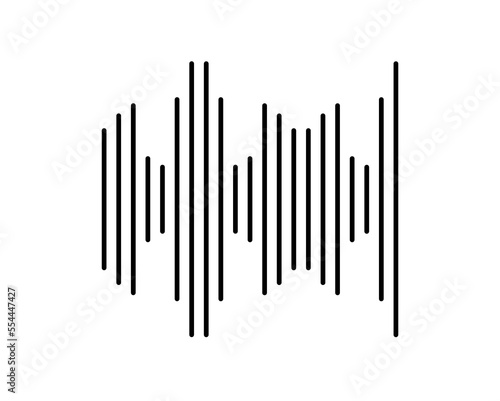 Sound waves icon. Vector sound frequency and waves isolated on white background