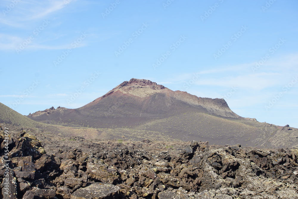 Different shapes of volcanic lava which solidified on Lanzarote Island 200 years ago, rocks, lava, photographed in November 2022, lava chimney, lava tunnel