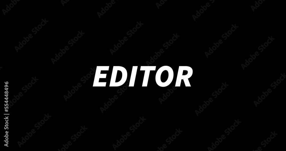 EDITOR text animation on black background. Modern text animation, written EDITOR EDITOR text animation on black background. Modern text animation, written EDITOR