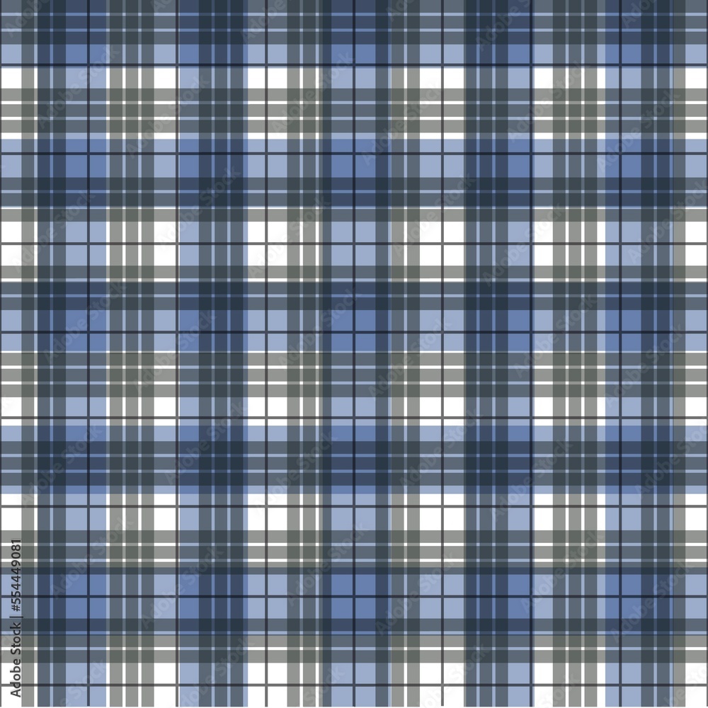 Geometric pattern seamless , tartan blue white can be used in decorative design fashion clothes Bedding sets, curtains, tablecloths, gift wrapping paper