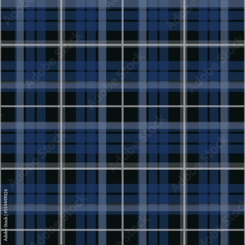Geometric seamless pattern , tartan blue black can be used in decorative design fashion clothes Bedding sets, curtains, tablecloths, gift wrapping paper