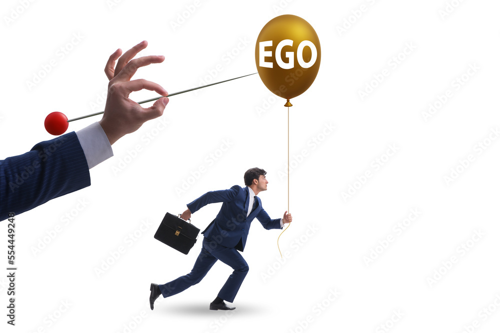 Businessman in excessive ego concept Businessman in excessive ego concept