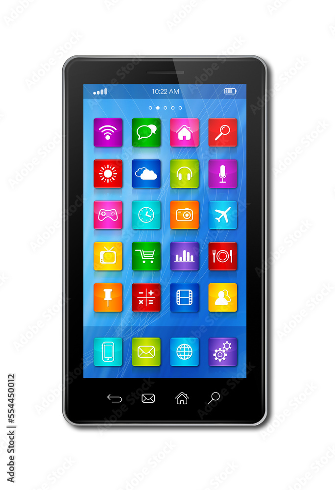 Smartphone Touchscreen HD - apps icons interface Smartphone Touchscreen HD - apps icons interface