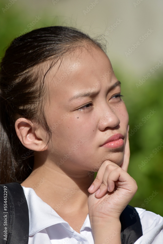 A Pretty Asian Female Student Wondering A Pretty Asian Female Student Wondering