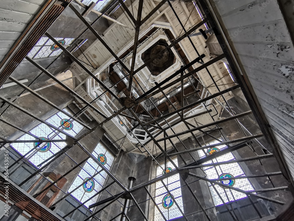 Inside the famous Saint-Jacques tower in the heart of Paris