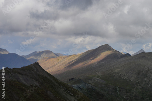 Beautiful mountains and dark clouds