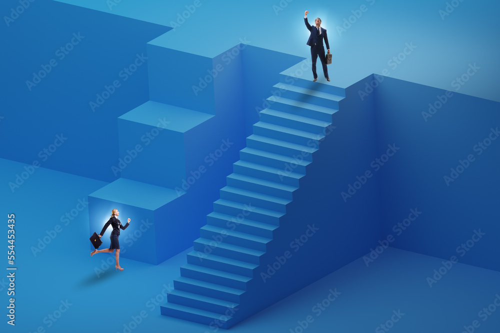 Gender inequality in career ladder concept Gender inequality in career ladder concept