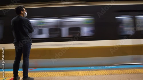 istanbul city metro station train arriving panorama 4k turkey