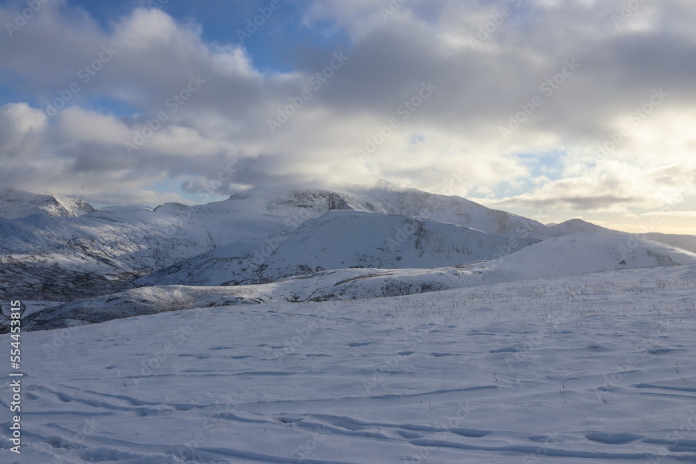 Snowdonia snowdon winter wales glyderau