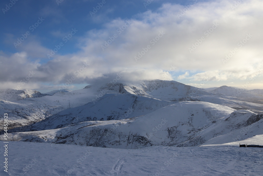 Snowdonia snowdon winter wales glyderau