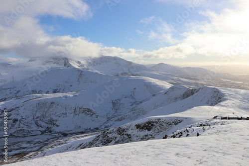 Snowdonia snowdon winter wales glyderau