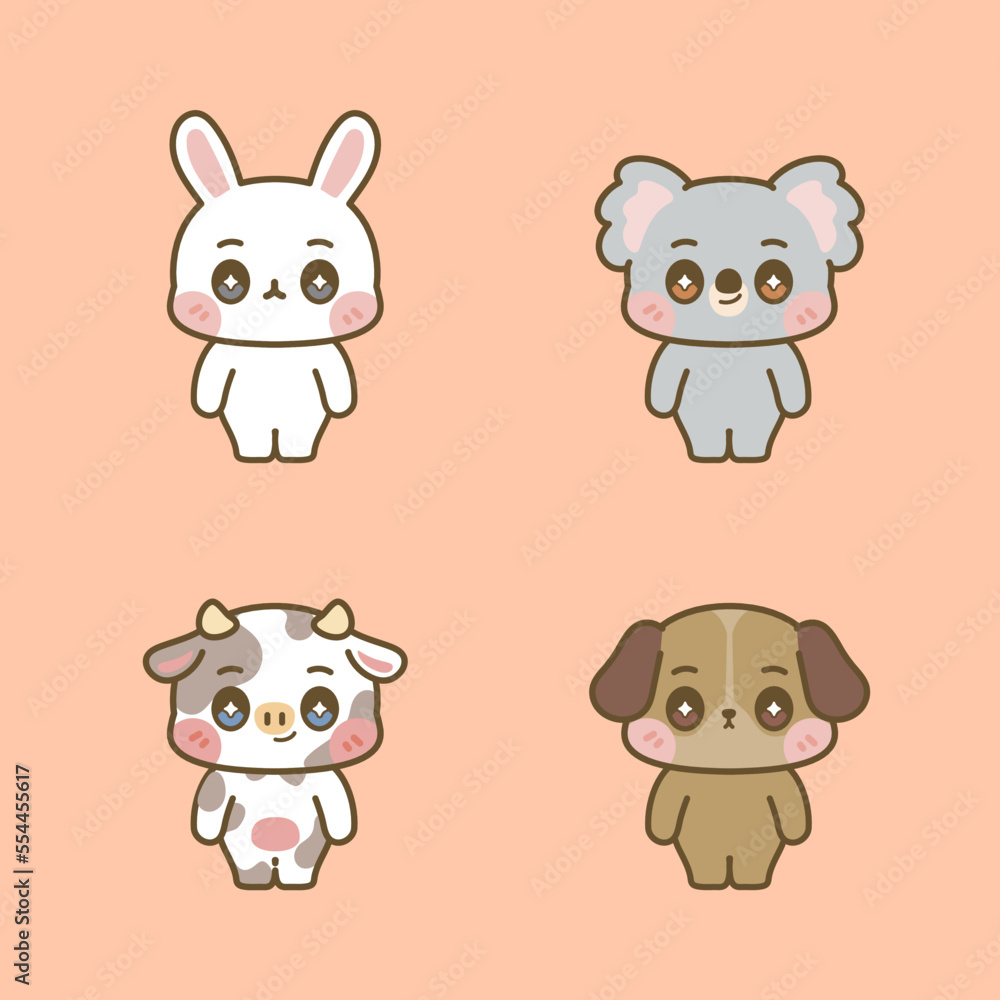 CUTE KAWAII ANIMALS STAND UP CUTE KAWAII ANIMALS STAND UP