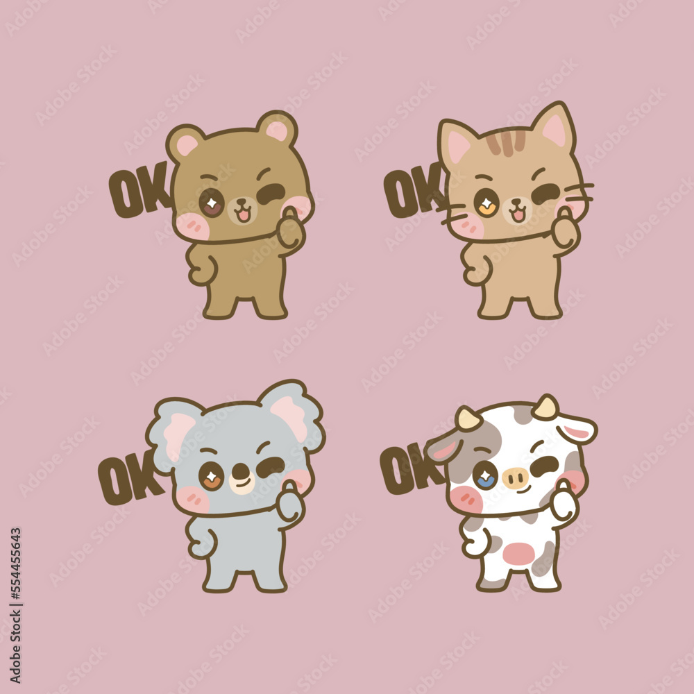 CUTE KAWAII ANIMALS SAYS OK CUTE KAWAII ANIMALS SAYS OK