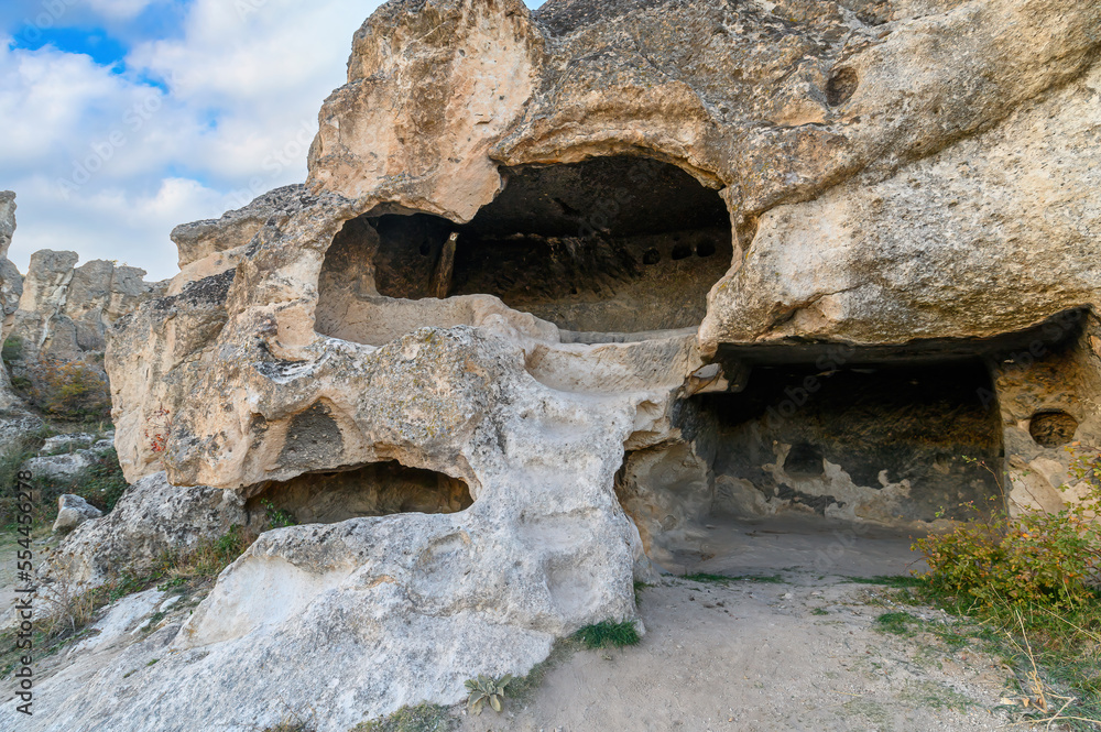 Ayazini cave church and National Park in Afyon, Turkey. Historical ancient Frig (Phrygia, Gordion) Valley