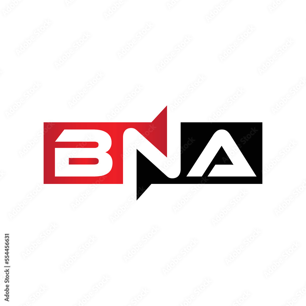 BNA  Monogram Initial Letters Logo Design