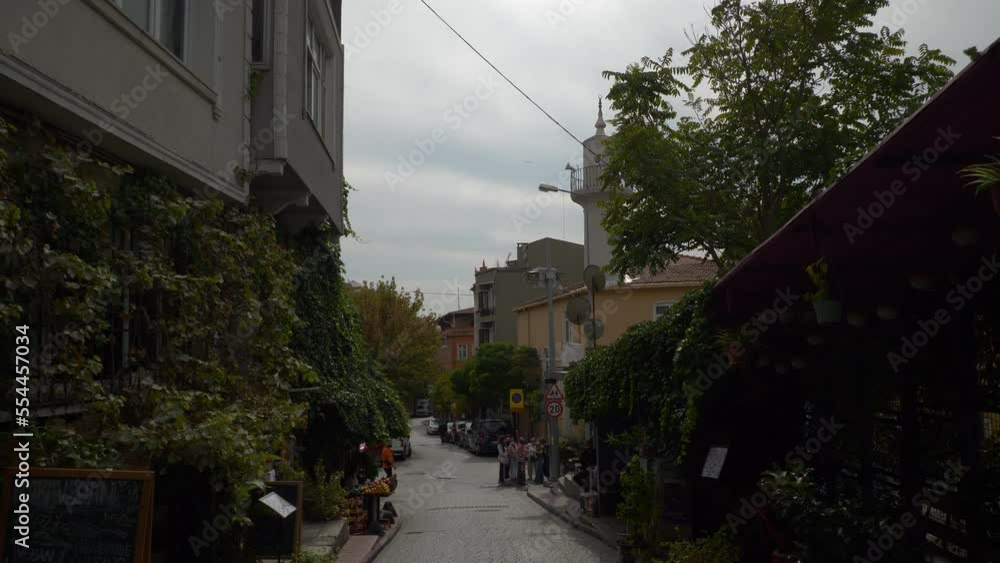 day time istanbul city center cozy traffic street slow motion walking panorama 4k turkey day time istanbul city center cozy traffic street slow motion walking panorama 4k turkey