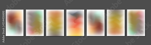 Set of Colorful retro Abstract gradient background. neon gradient. Eps10 vector