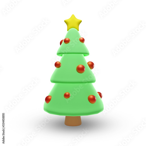 christmas tree isolated on white