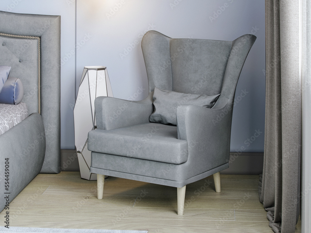 Classic armchair in modern living room Classic armchair in modern living room