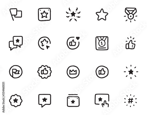 vector illustration, reward icon, champs icon. line icon. hand drawn icon