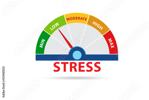 Illustration of business stress meter photo