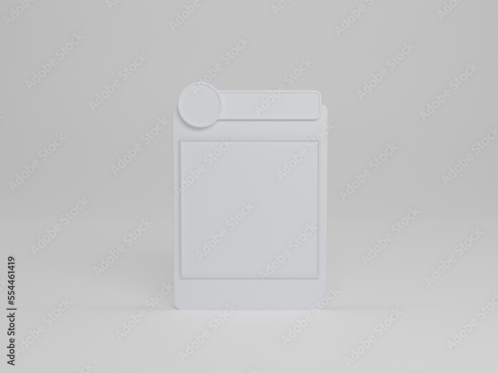 Social media profile, user interface UI 3d rendering Social media profile, user interface UI 3d rendering