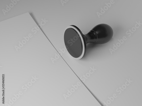 Rubber stamp 3d rendering 