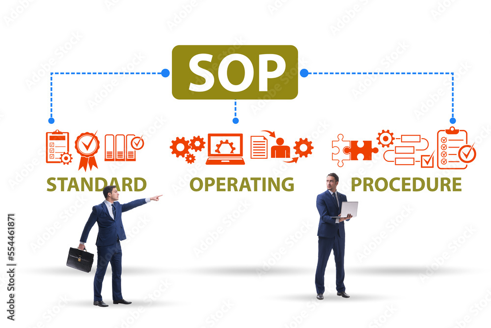 Fototapeta premium Concept of standard operating procedure