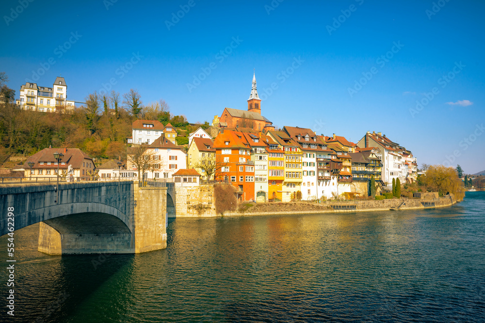 Blick auf Laufenburg von der Rheinbrücke aus