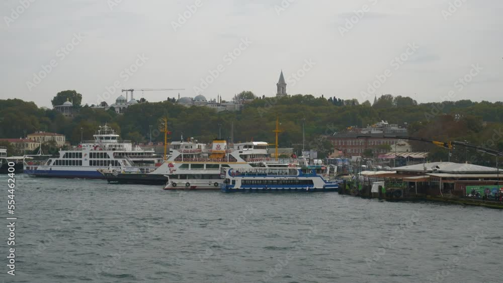 day time istanbul city ferry ride traffic bay passenger pov panorama 4k turkey day time istanbul city ferry ride traffic bay passenger pov panorama 4k turkey
