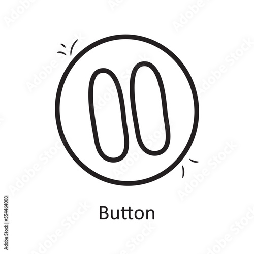 Button vector outline Icon Design illustration. Entertainment Symbol on White background EPS 10 File