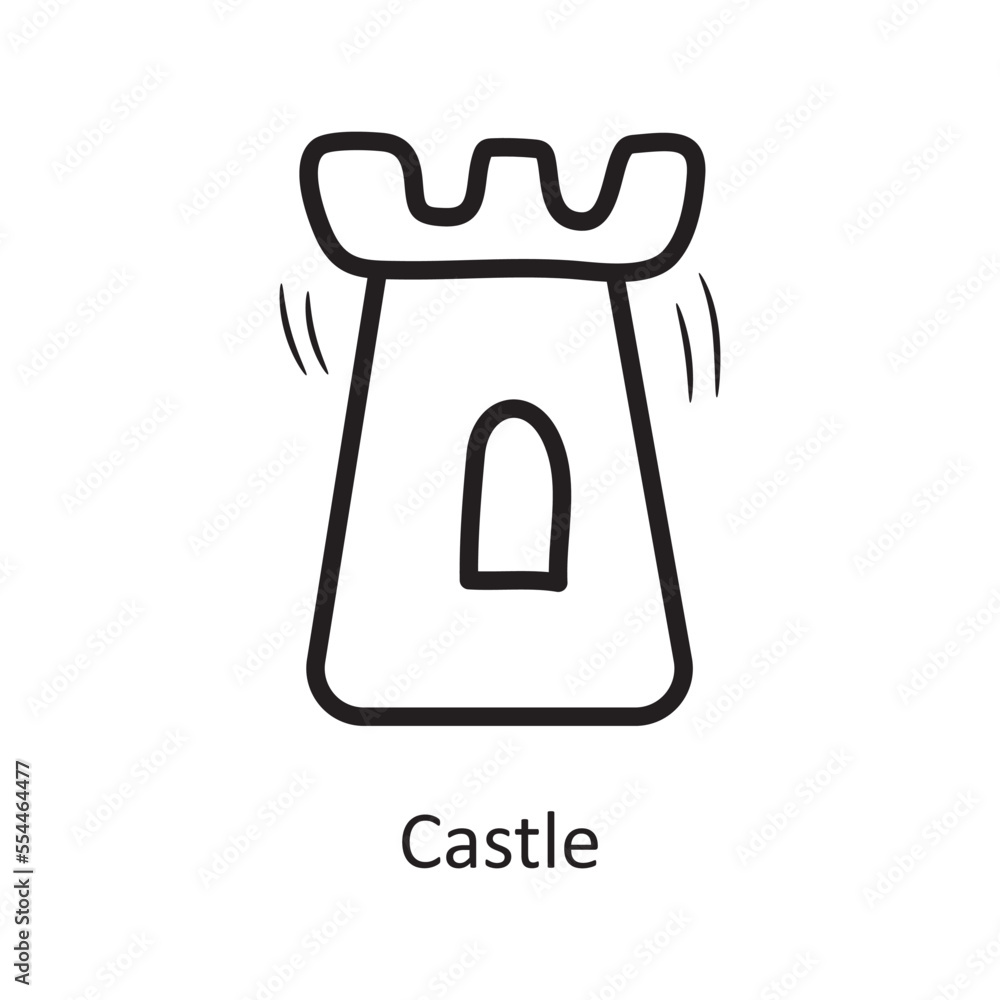 Castle vector outline Icon Design illustration. Entertainment Symbol on White background EPS 10 File Castle vector outline Icon Design illustration. Entertainment Symbol on White background EPS 10 File