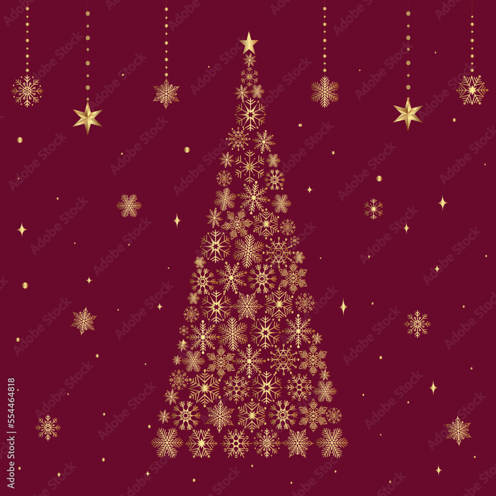 Illustration of a Christmas tree. The traditional symbol of the New Year and Christmas is the Christmas tree.