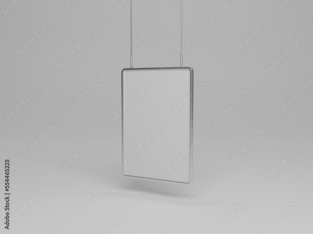 Hanging flyer poster 3d rendering Hanging flyer poster 3d rendering