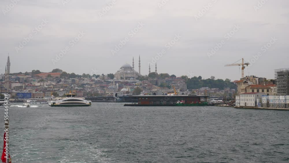 day time istanbul city bay ferry ride passenger pov panorama 4k turkey day time istanbul city bay ferry ride passenger pov panorama 4k turkey