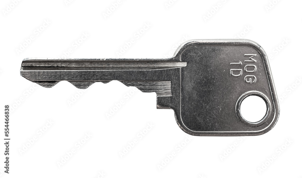 Lock key isolate closeup. door key Lock key isolate closeup. door key