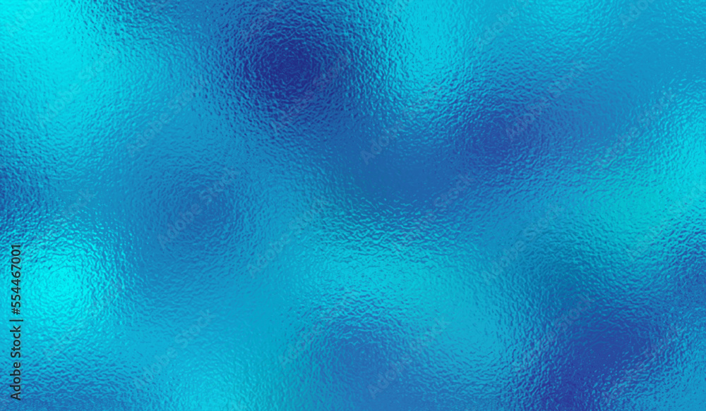 Blue background. Teal texture foil effect. Cyan pattern for design