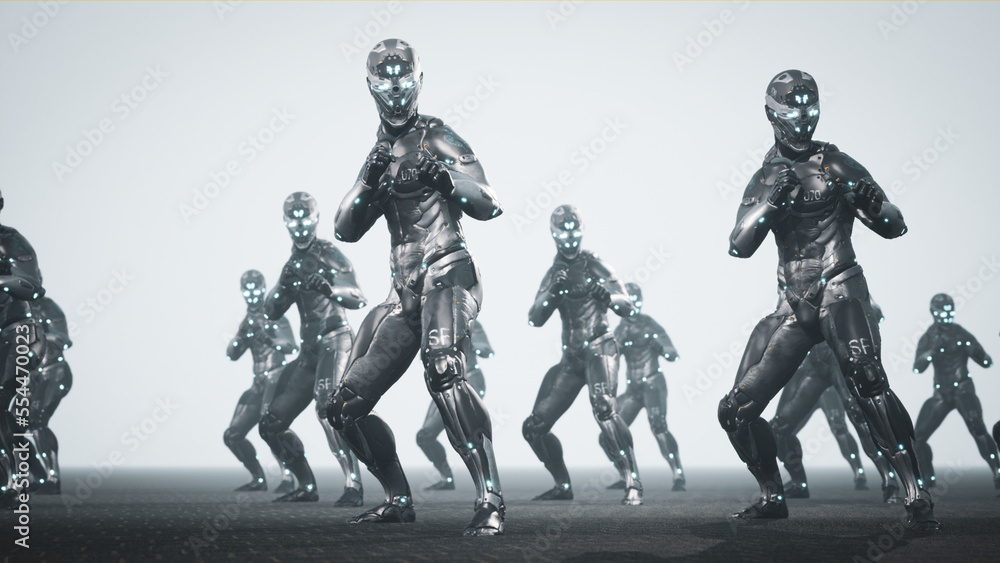 Cyborg. Robot. Cyborg. Robot.