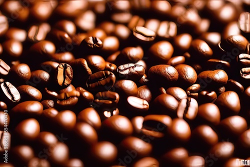 Morning Pick-Me-Up with Freshly Roasted Coffee Beans Generative AI