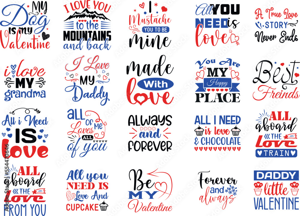 Valentine's Day Quotes SVG Bundle pack 10 Valentine's Day Quotes SVG Bundle pack 10