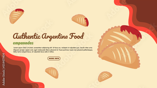 empanadas argentina design banner poster
