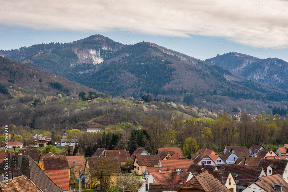 Wihr-au-Val et Soultzbach-les-Bains, vallée de Munster, Alsace, France, Europe