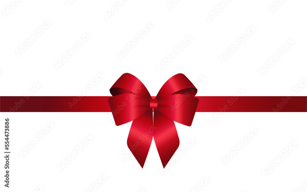 Red gift ribbon bow isolated transparent background Red gift ribbon bow isolated transparent background