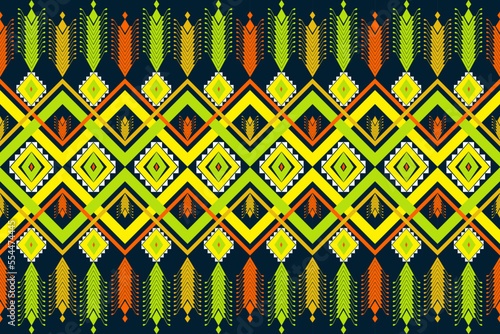 Ethnic geometric seamless pattern,native pattern,flower colorful, for fabric pattern,textiles pattern,background,wallpaper.