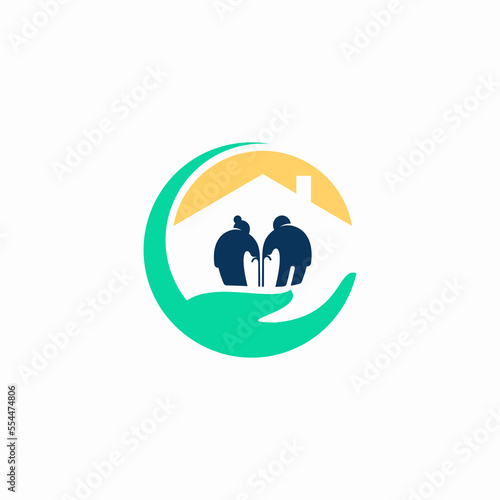 Nursing home logo with circle shape