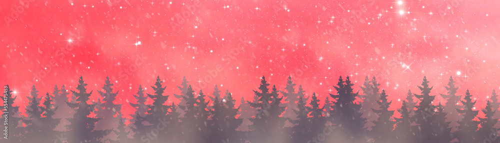 Forest background, nature, landscape. Pine, spruce, christmas tree. Fog evergreen coniferous trees. Forest background, nature, landscape. Pine, spruce, christmas tree. Fog evergreen coniferous trees.